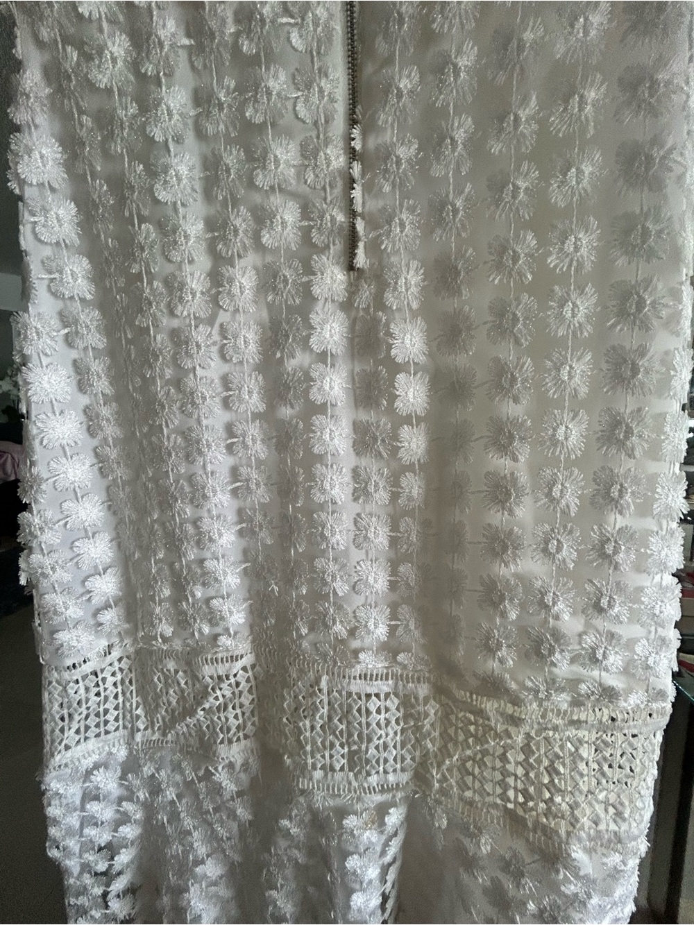 Style Mafia - White Textured Crochet lace Dress S - Picture 12 of 13